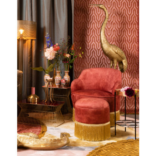 Bold Monkey Fringe Me Up Loungestoel - Old Pink Bold Monkey Fringe Me Up Loungestoel - Old Pink
