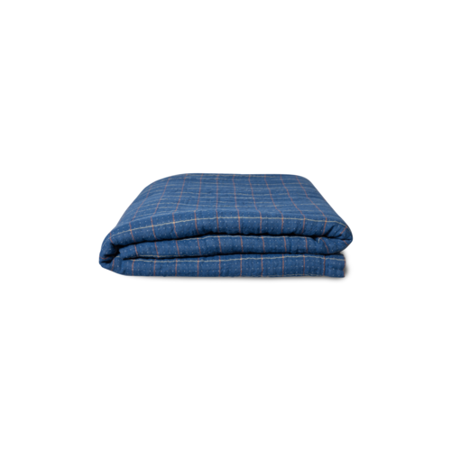 HKliving Checkered Plaid - Blue 130 x 170 cm