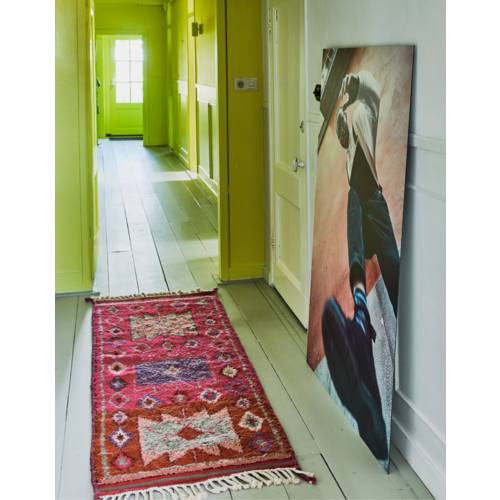 HKliving Vloerkleed Wol - Pink 70 x 200 cm HKliving Vloerkleed Wol - Pink 70 x 200 cm