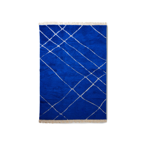 HKliving Vloerkleed Wol - Cobalt 200 x 300 cm