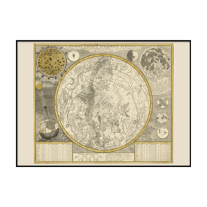 Map of Planispaerii Coelestis - 30 x 40 cm