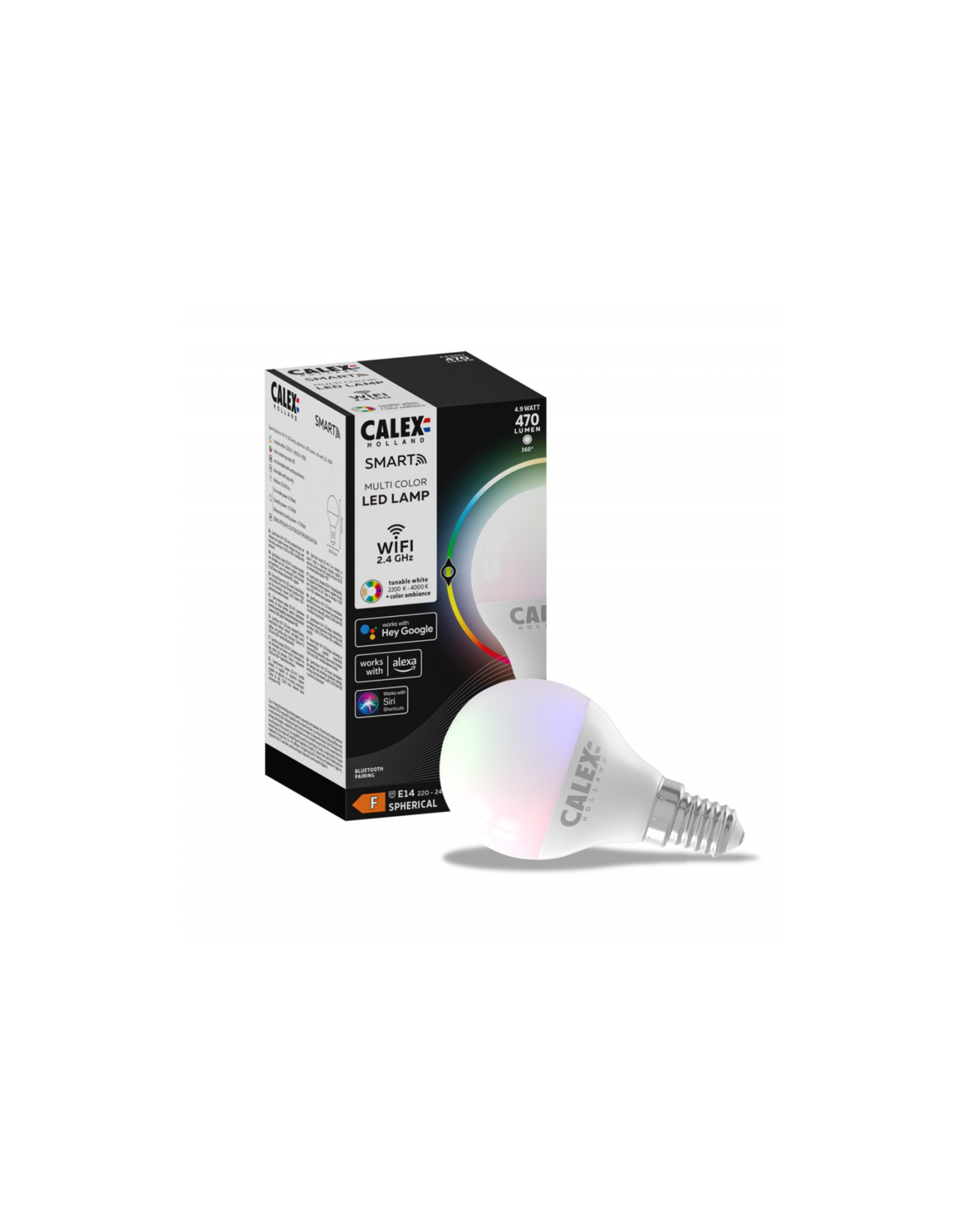Calex Smart Led Ball-lamp E14 4.9W 470lm 2200-4000K