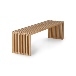 HKliving Slatted Bench - Natural Teak