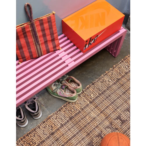 HKliving Slatted Bench - Hot Pink