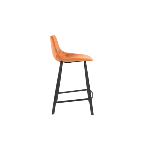 Dutchbone Franky Barstoel - Velvet Orange 80cm