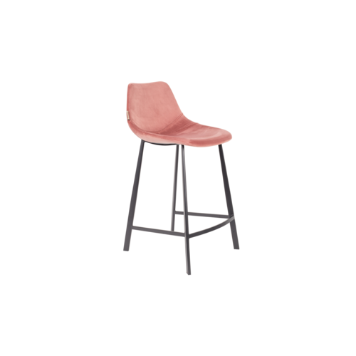 Dutchbone Franky Barstoel - Velvet Pink 80cm