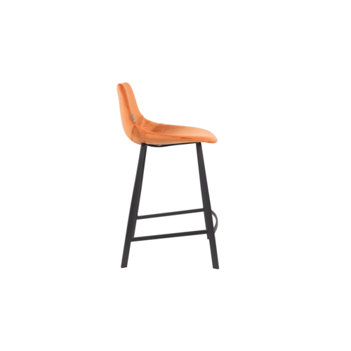 Dutchbone Franky Barstoel - Velvet Orange 65cm