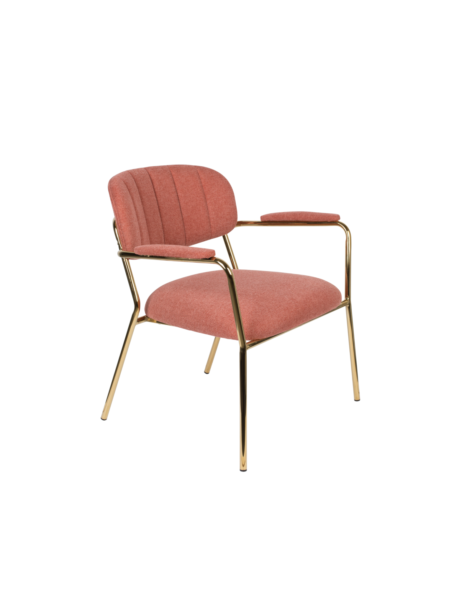 Lounge Armstoel Jolien - Gold/Pink