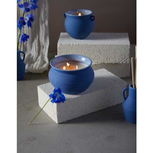 Paddywax Geurkaars Santorini - Blue Ceramic Blue Agave