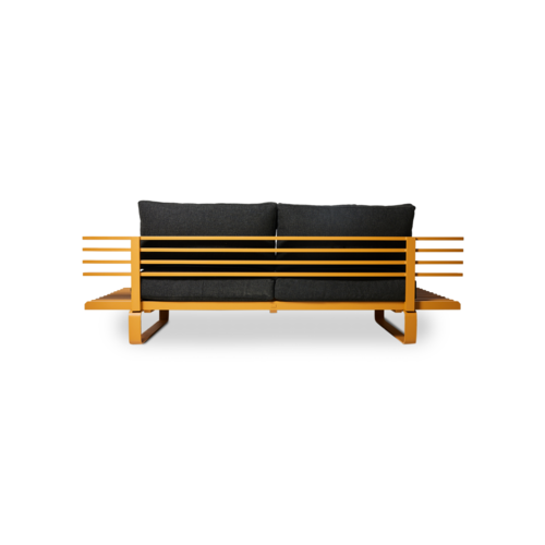 HKliving Aluminium Outdoor Lounge Sofa - Dusty Orange