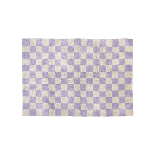 Liv Interior Vloerkleed Check - Natural/Lavender 200 x 300 cm Liv Interior Vloerkleed Check - Natural/Lavender 200 x 300 cm