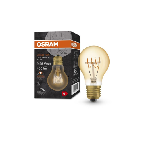 Osram Led standaard spiraal 4.8w/40w goud E27 Dimbaar 2200k 400L