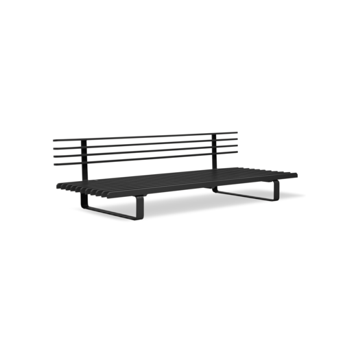 HKliving Aluminium Outdoor Lounge Sofa - Charcoal