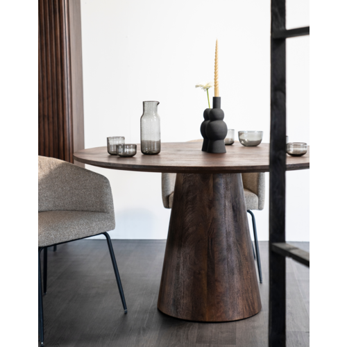 Eettafel Aron Brown - Rond 130cm