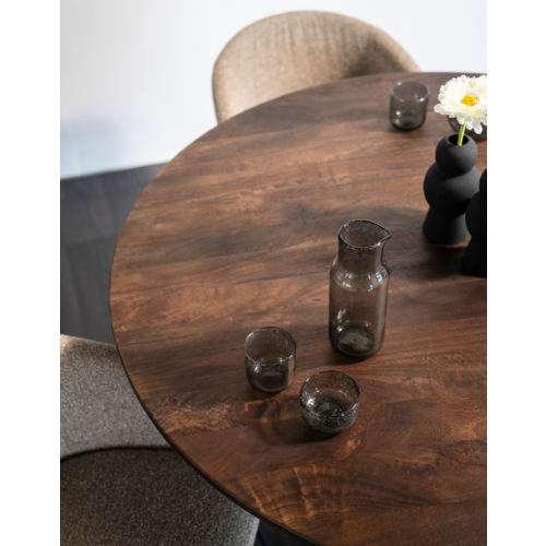 Eettafel Aron Brown - Rond 130cm