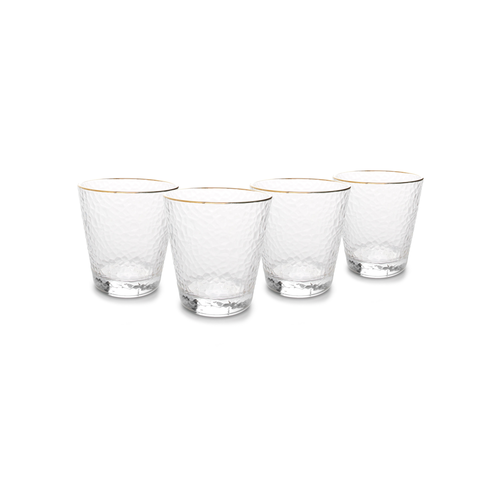 F2D Set van 4 Glazen - Gouden Rand 29.5cl F2D Set van 4 Glazen - Gouden Rand 29.5cl