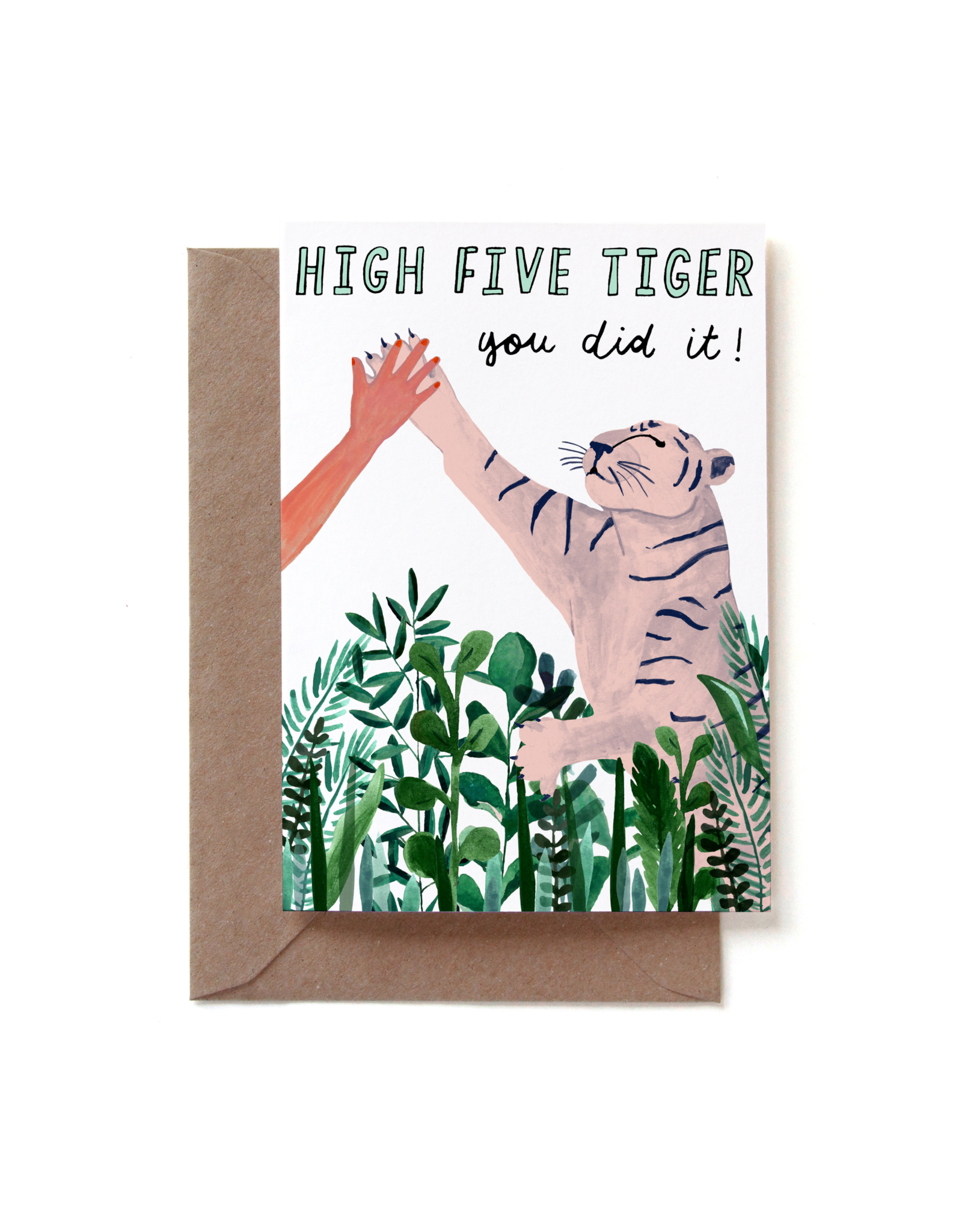 Kaart "High Five Tiger" (incl. envelop)