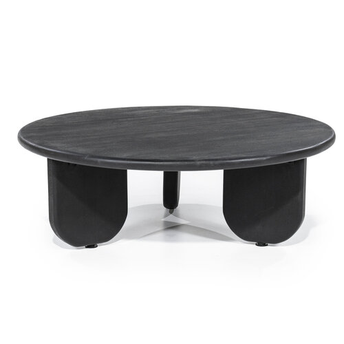 Salontafel Round ⌀100 cm - Mangohout zwart Salontafel Round ⌀100 cm - Mangohout zwart