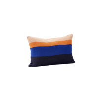 Kussen 60 x 40 cm Line Knitted Cushion Sand/Amber/Cobalt Blue (incl. vulling)