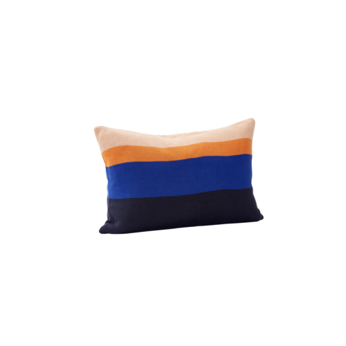 Hübsch Kussen 60 x 40 cm Line Knitted Cushion Sand/Amber/Cobalt Blue (incl. vulling) Hübsch Kussen 60 x 40 cm Line Knitted Cushion Sand/Amber/Cobalt Blue (incl. vulling)