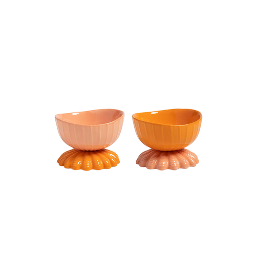 &Klevering Set van 2 Coupe Clam - Orange