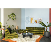 Zetel Oslo: 1,5 zit arm links + 1,5 zit arm rechts - Stof: Juke Olive (cat. E)