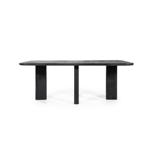 Eettafel Mangohout - Zwart 200x100cm Eettafel Mangohout - Zwart 200x100cm