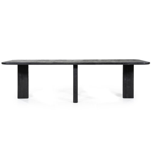 Eettafel Mangohout - Zwart 280x100cm Eettafel Mangohout - Zwart 280x100cm