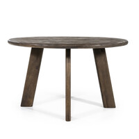 Eettafel Mangohout Rond - Bruin 130cm