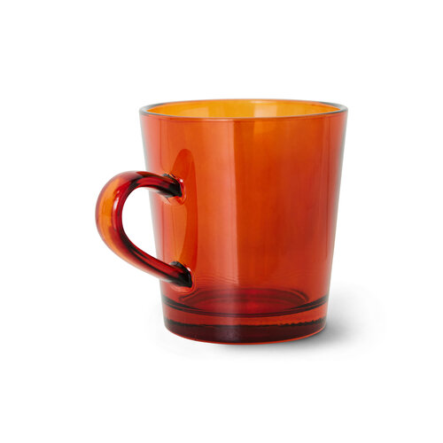 HKliving Set v 4 Koffie Cups 70s - Amber Brown