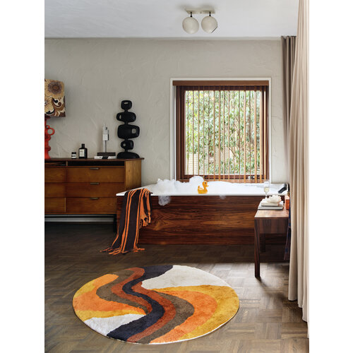 HKliving Badmat Retro - Swirl 90 x 120 cm