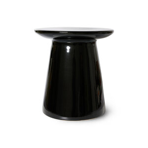 HKliving Bijzettafel Earthenware - Black