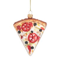 Kerstbal - Pizza Slice & Olives