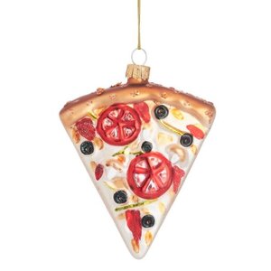 Kerstbal - Pizza Slice & Olives