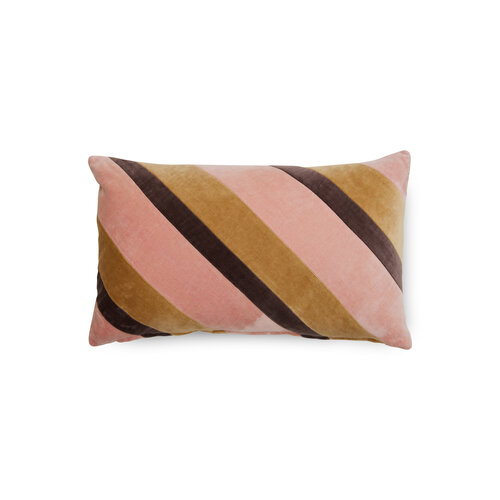 HKliving Striped Velvet Sunkissed - Kussen 50 x 30 cm