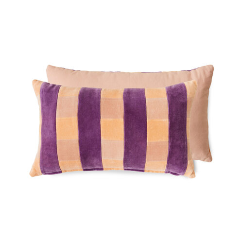 HKliving Striped Velvet Midsommer - Kussen 50 x 30 cm