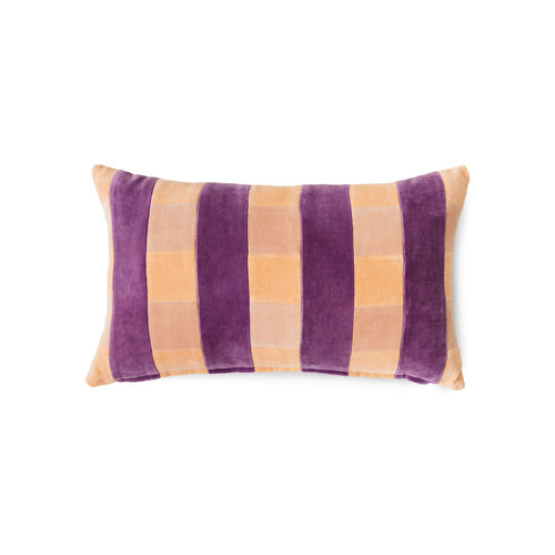 HKliving Striped Velvet Midsommer - Kussen 50 x 30 cm