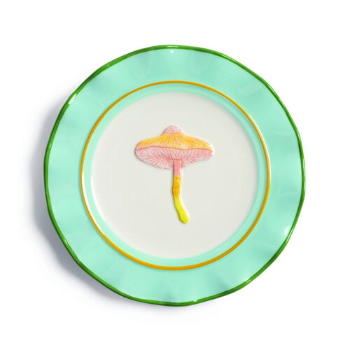 &Klevering Set van 4 bordjes Magic Mushroom