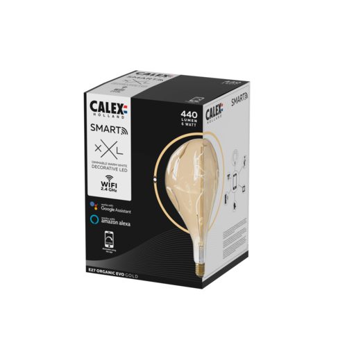 Calex EVO Smart LED Bulb - E27 - Filament - Gold - WarmWhite-6W