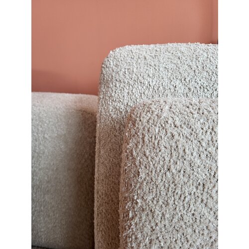 COMF Collection Zetel Cobble - Opstelling: Divan rond arm L + 1.5 zit + Hocker Half Rond - Stof: Touch 02 (cat. D)