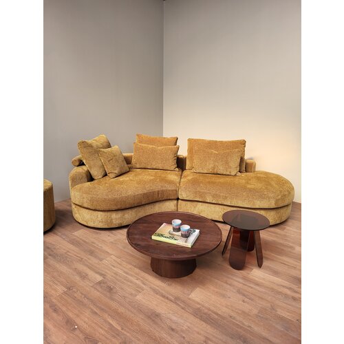 COMF Collection Zetel Toulouse - Opstelling: Eiland links + Ottomaan Rond S rechts - Stof: Maggy 490 (cat. A)