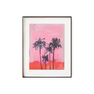 HKliving Artwork Acrylic Brown - Palms