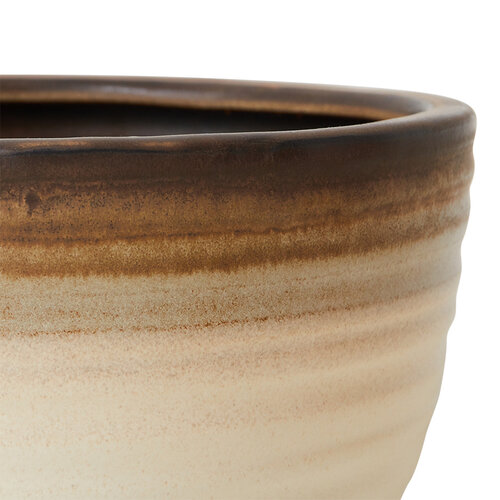 HKliving Bloempot Stoneware - Vanilla