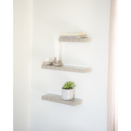 Wandplank Waves - Taupe (set van 3)