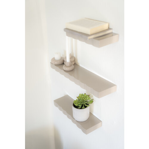 Wandplank Waves - Taupe (set van 3)