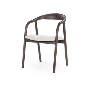 Armstoel Essenhout Rond - Bruin