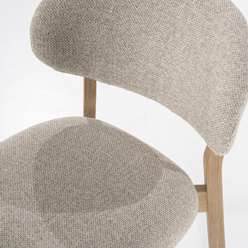 Stoel Eikenhout - Naturel & Taupe