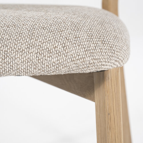 Stoel Eikenhout - Naturel & Taupe