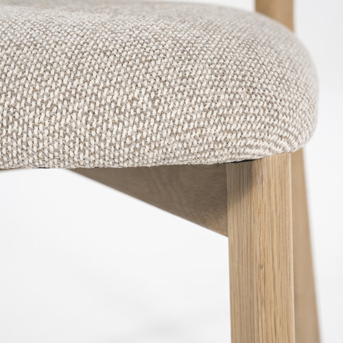 Stoel Eikenhout - Naturel & Taupe
