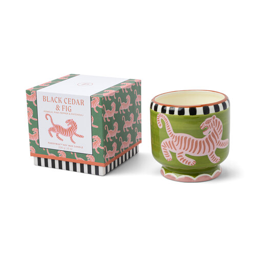 Paddywax Geurkaars Tiger - Black Cedar & Fig Boxed 226g